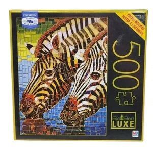 Big Ben Luxe Zebra Glass Mosaic 500 pc Jigsaw Puzzle